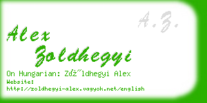 alex zoldhegyi business card